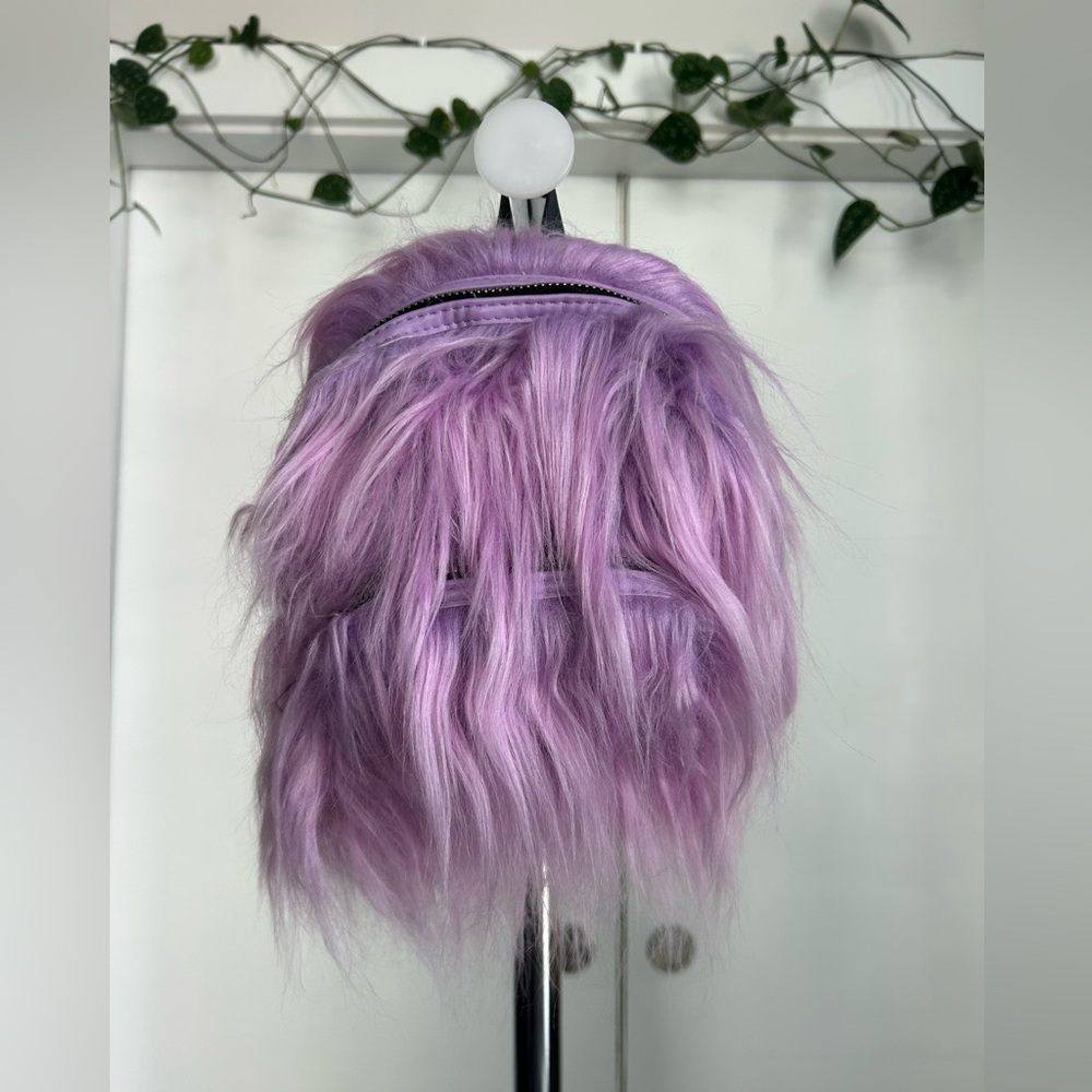Dolls Kill Dolls Kill Case of the Grumpies fuzzy backpack - Purple